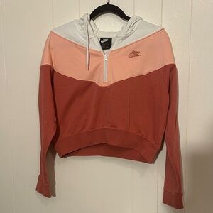 Nike Women's Two-Tone Hoodie - White and Red